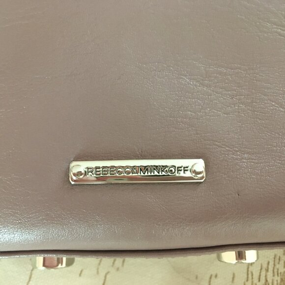Rebecca Mincoff Mini MAC - Mauve Leather - Silver Tone Hardware - Excellent - Picture 7 of 15